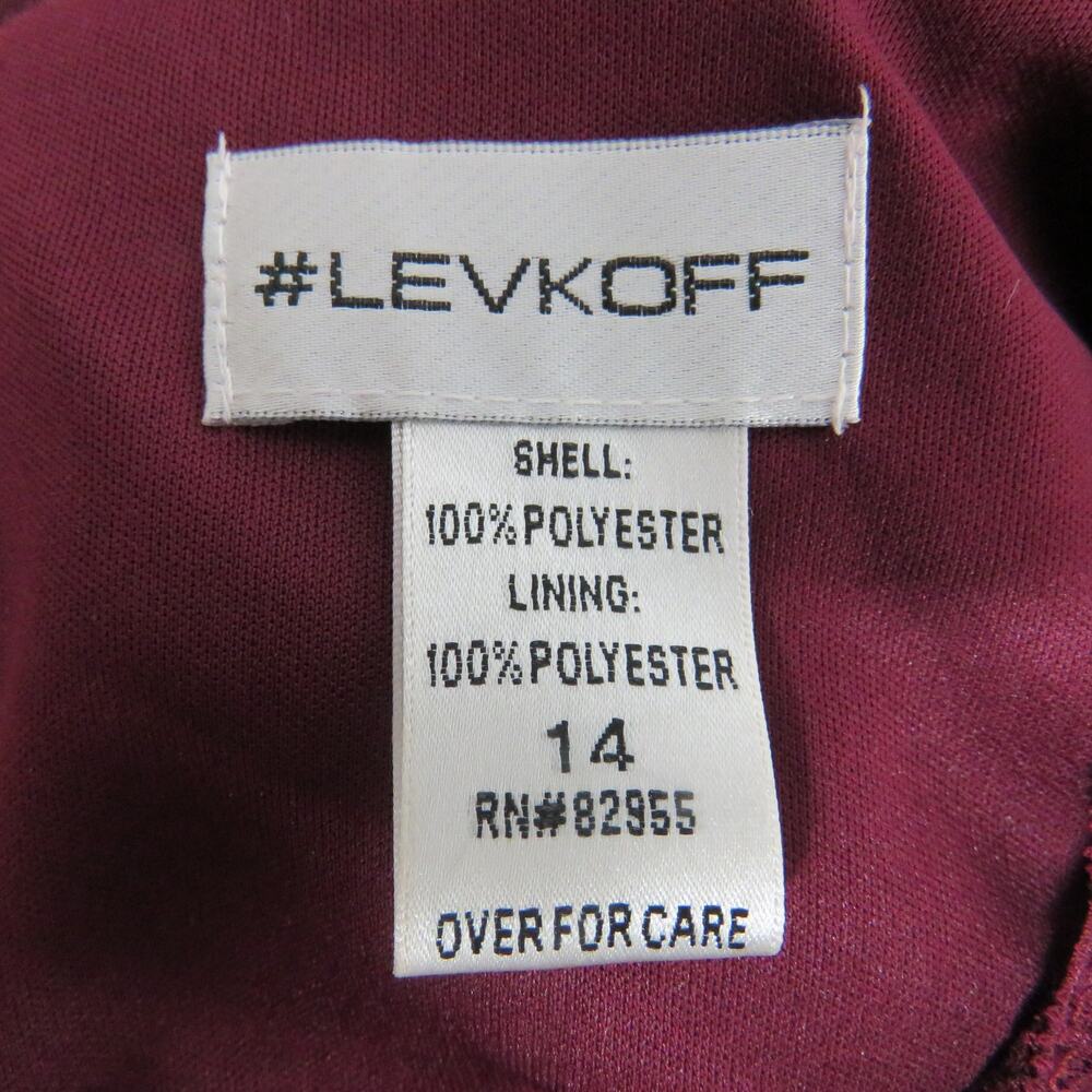 Bill Levkoff Burgundy Dress Sweetheart Halter Open Back Formal Maxi Dress 14 - Picture 7 of 9